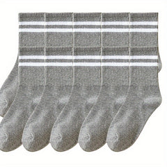 Casual Striped Socks for Autumn Winter Couple Women Men Socks