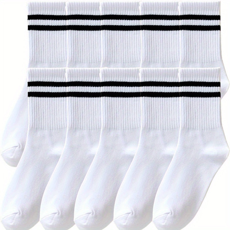 Casual Striped Socks for Autumn Winter Couple Women Men Socks