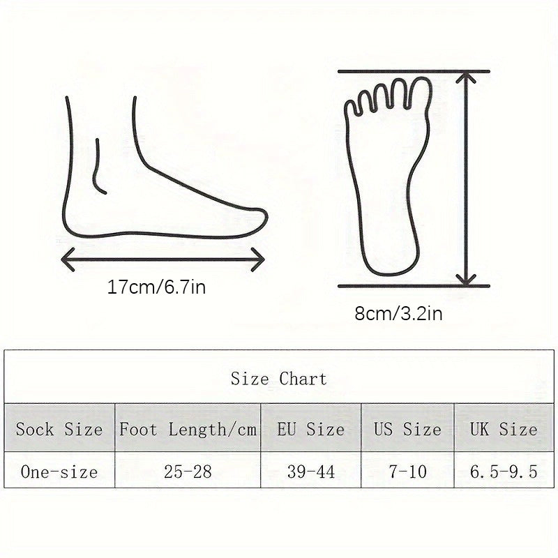 5 Pairs Men's Basketball Crew Socks, Funny Print
