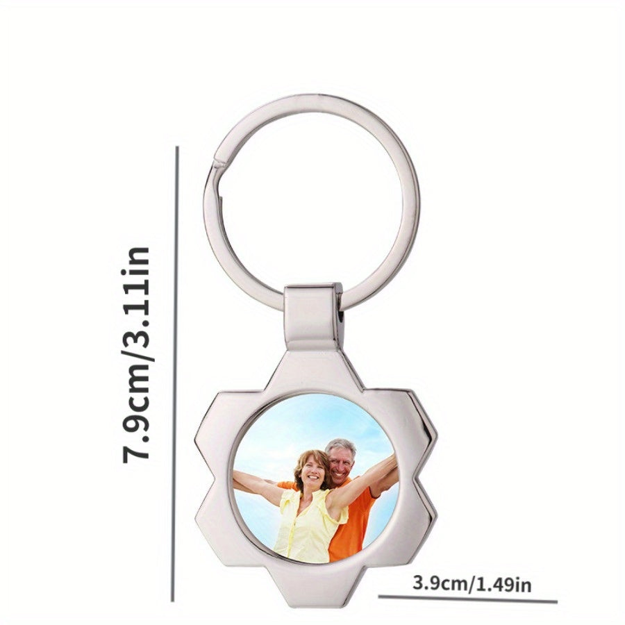 1pc A88 Series Blank Keychain Metal DIY Print Keychain Car Key Ornament