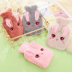 Plush Rabbit Hand Warmer Mini Hot Water Bottle Portable Hand Warmer