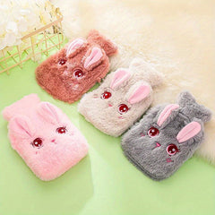 Plush Rabbit Hand Warmer Mini Hot Water Bottle Portable Hand Warmer