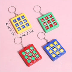 4 Pack Puzzle Keychain Funny Bag Pendant Ornament Gift Men Women