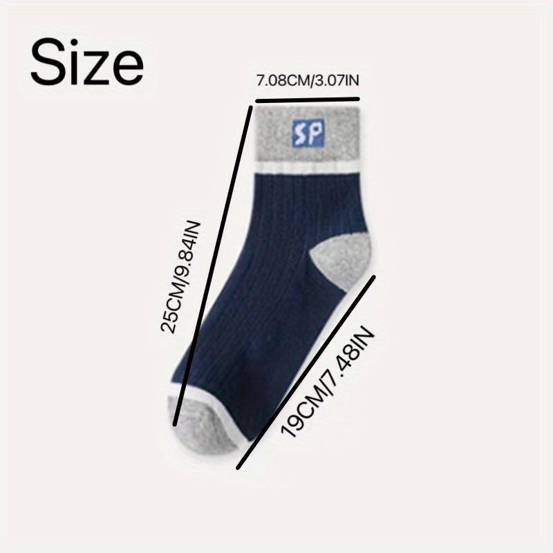 5 Pairs Men's Sweat Absorbing Breathable Sports Socks