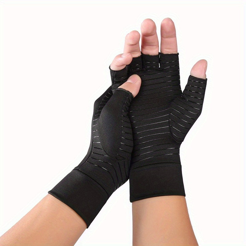 Copper Fiber Half Finger Training Gloves for Indoor Sports