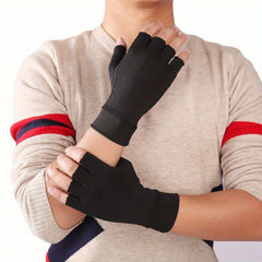 Copper Fiber Half Finger Training Gloves for Indoor Sports