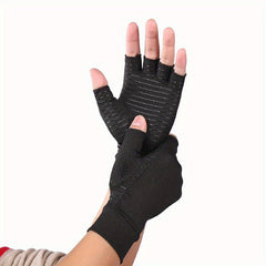 Copper Fiber Half Finger Training Gloves for Indoor Sports