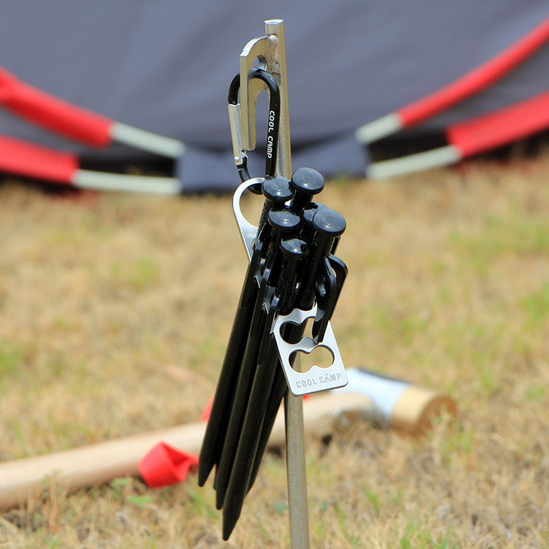 Stainless Steel Tent Peg Organizer Camping Spike Holder