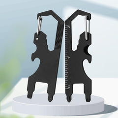 2pcs Outdoor Card Tool Metal Keychain Multifunction Bottle Opener Hex Pendant
