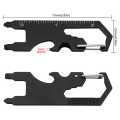 2pcs Outdoor Card Tool Metal Keychain Multifunction Bottle Opener Hex Pendant