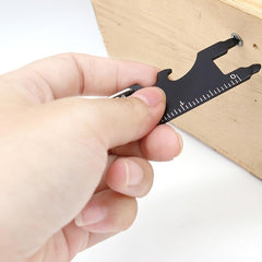 2pcs Outdoor Card Tool Metal Keychain Multifunction Bottle Opener Hex Pendant