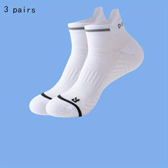 3 Pairs Thickened Padded Ankle Socks Anti-slip Quick-drying Sports Socks