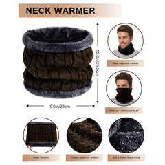 Stay Cozy In Style Winter Warmth Knitted Beanie Hat Neck Scarf Gloves Set