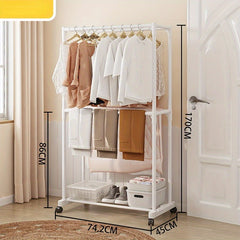 1pc Home Bedroom Clothes Rack Standing Removable Drying Rack Clothes Rack