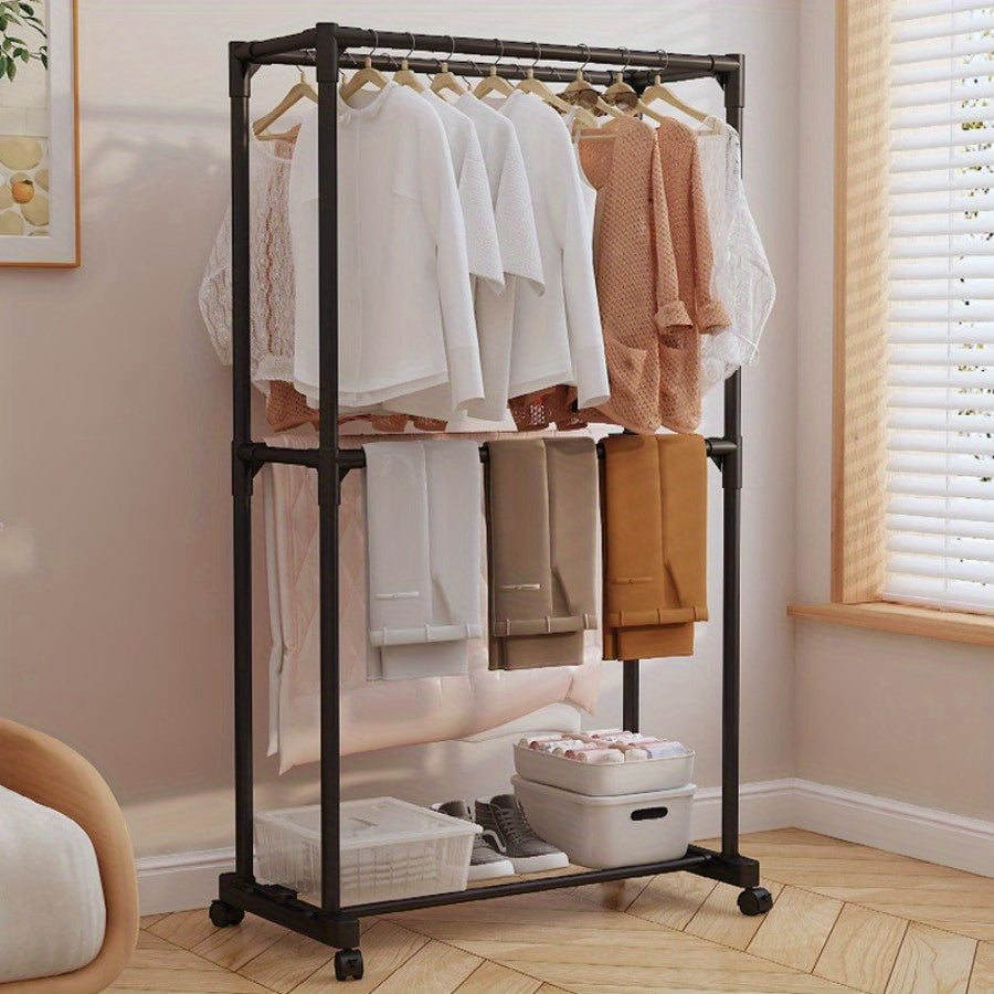 1pc Home Bedroom Clothes Rack Standing Removable Drying Rack Clothes Rack