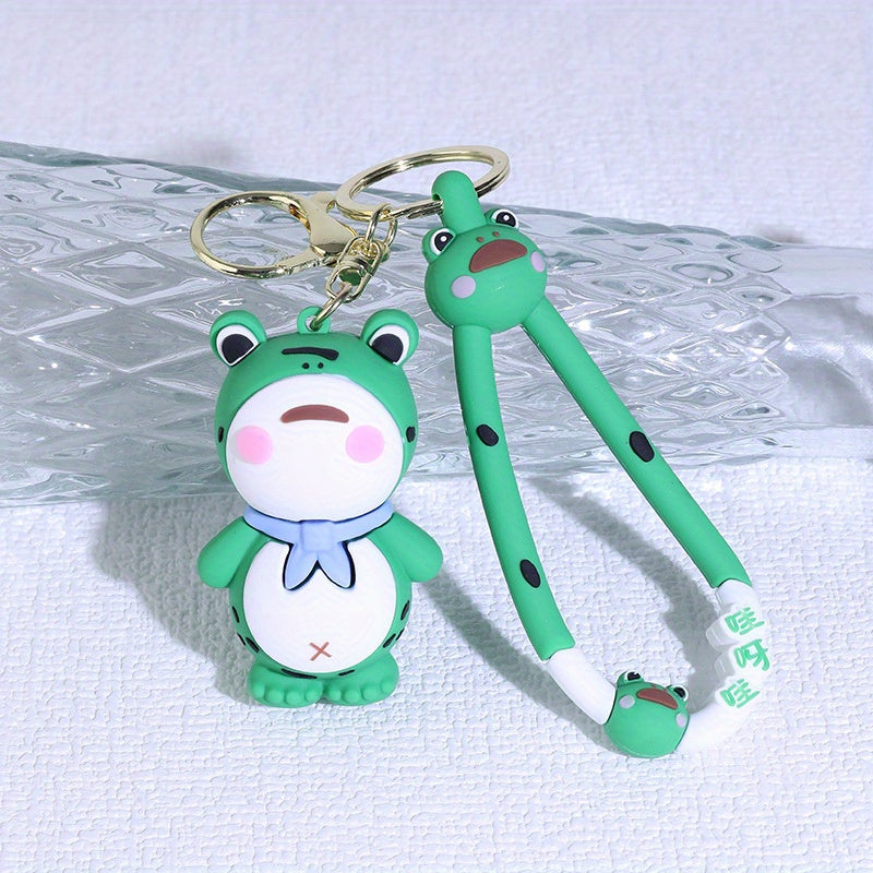 Cartoon Frog Silicone Doll Key Chain Keyring Pendant