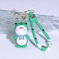 Cartoon Frog Silicone Doll Key Chain Keyring Pendant