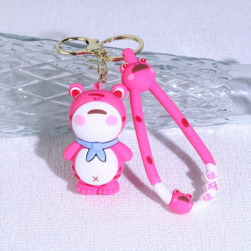Cartoon Frog Silicone Doll Key Chain Keyring Pendant