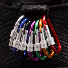 10pcs D type Lock Buckle Aluminum Alloy Bottle Hanging Hook For Camping