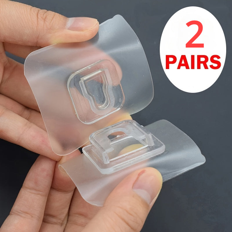 Transparent Suction Cup Wall Hook - Strong Adhesive Double Sided - Pack of 4