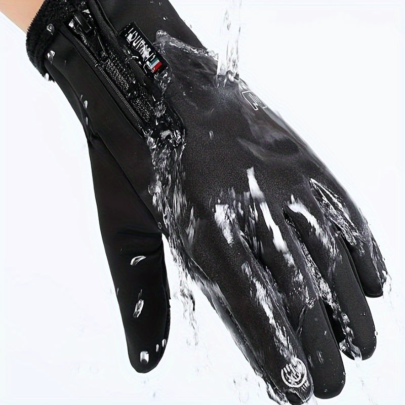 Men's Windproof Waterproof Touchscreen Gloves for Cold Weather Sports