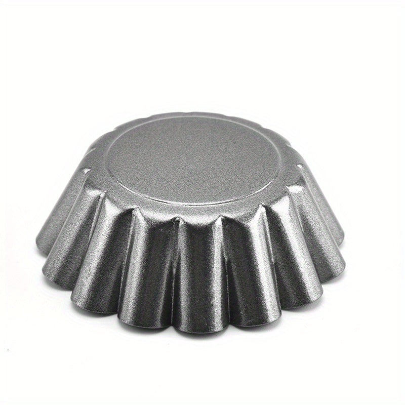2pcs Reusable Egg Tart Mold Stainless Steel Baking Tool