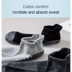 5 Pairs Men's Ankle Socks Deodorant Sweat Breathable Cotton