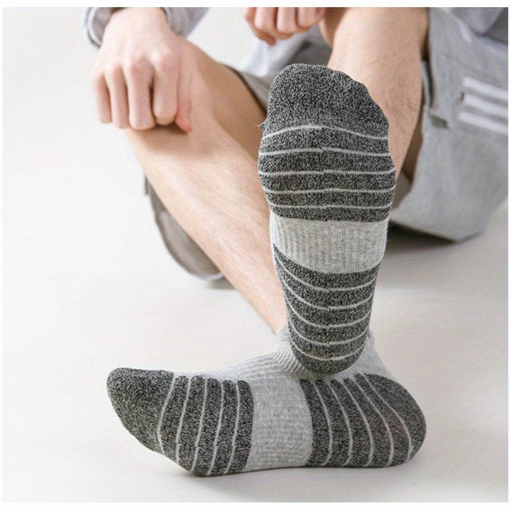 5 Pairs Men's Ankle Socks Deodorant Sweat Breathable Cotton