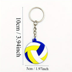 Funny Volleyball Charm Keychain Keyring - Creative Volleyball Football Pendant