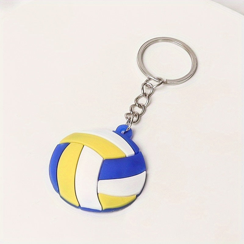 Funny Volleyball Charm Keychain Keyring - Creative Volleyball Football Pendant