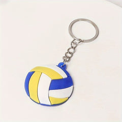 Funny Volleyball Charm Keychain Keyring - Creative Volleyball Football Pendant