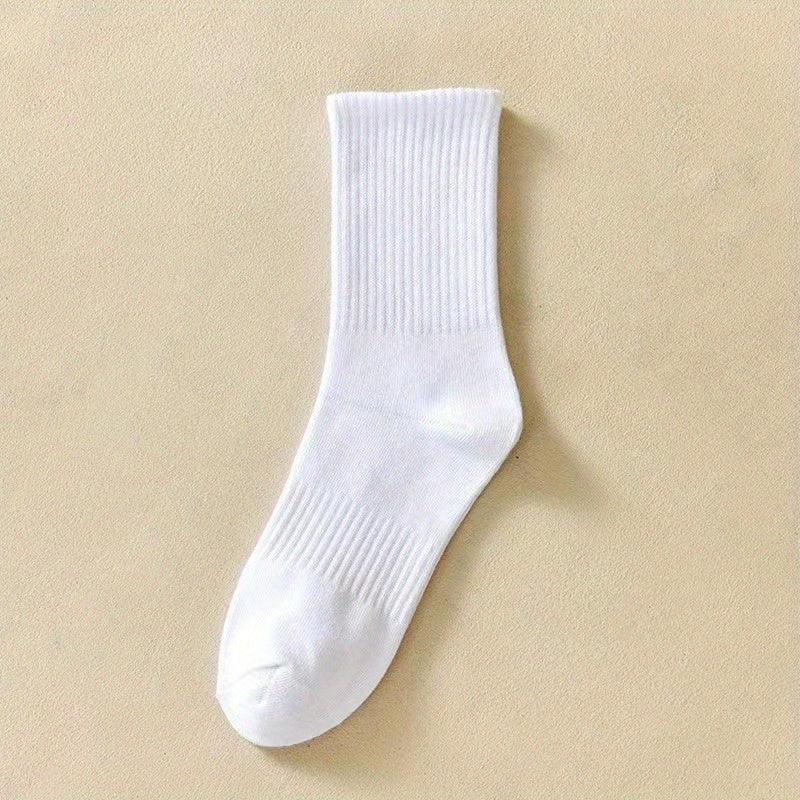 10 Pairs Men's Crew Socks Breathable Casual Unisex Outdoor All Seasons