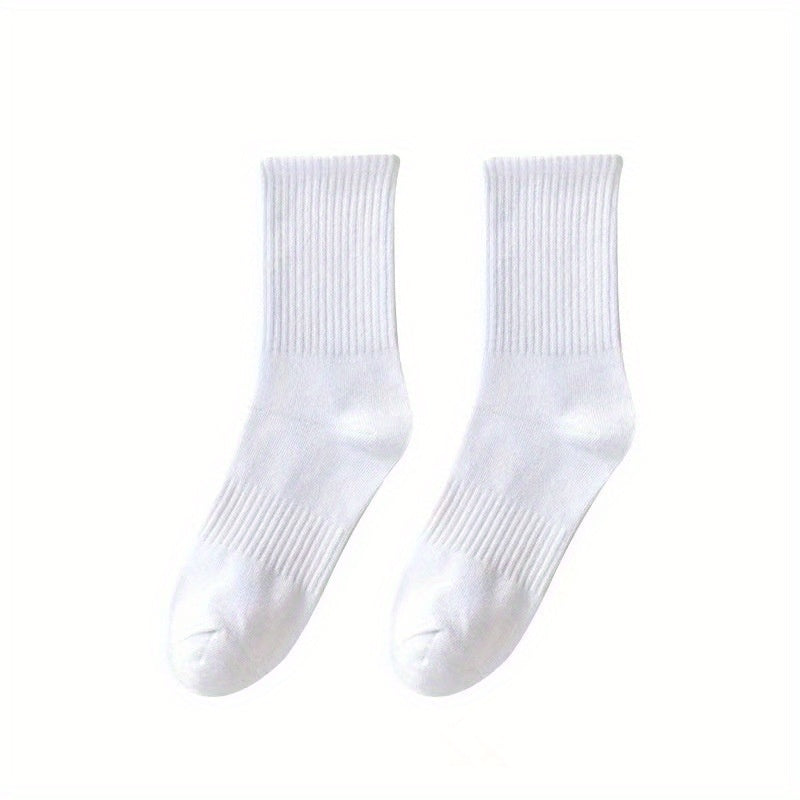 10 Pairs Men's Crew Socks Breathable Casual Unisex Outdoor All Seasons