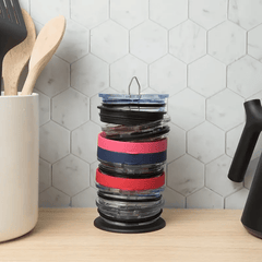 Tumbler Lid Organizer Space Saving Vertical Lids Storage Rack For Up To 10 Lids