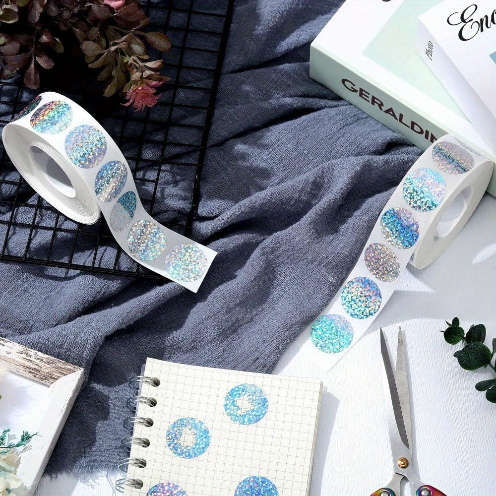 Round Hologram Glitter Stickers for Lottery Games