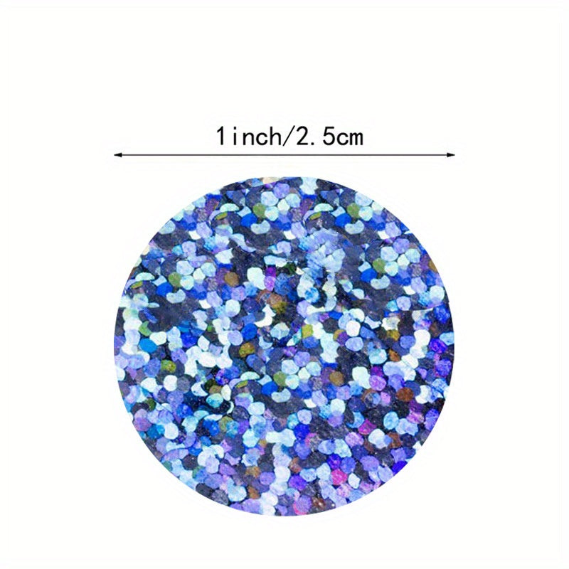Round Hologram Glitter Stickers for Lottery Games