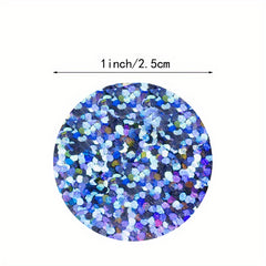Round Hologram Glitter Stickers for Lottery Games