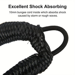 1pc Dock Ropes With Stainless Steel Clip Braided Boat Anchor Rope Mooring Rope