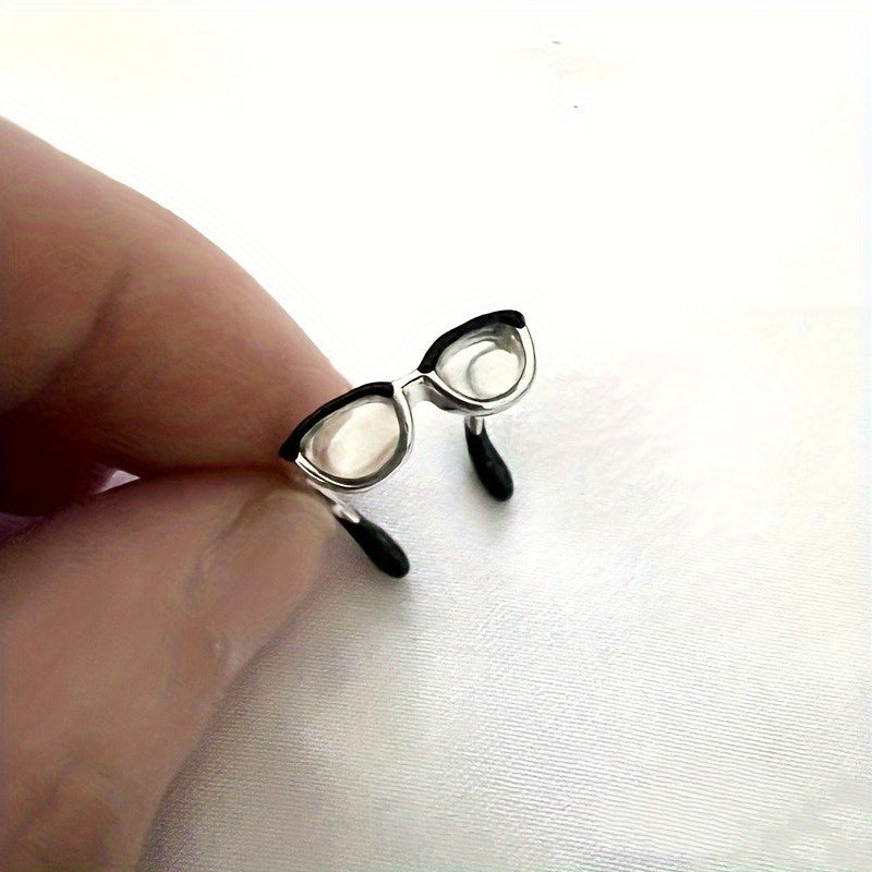 Funny Glasses Pattern Opening Ring Personalized Gift Ornament Accessory Jewelry