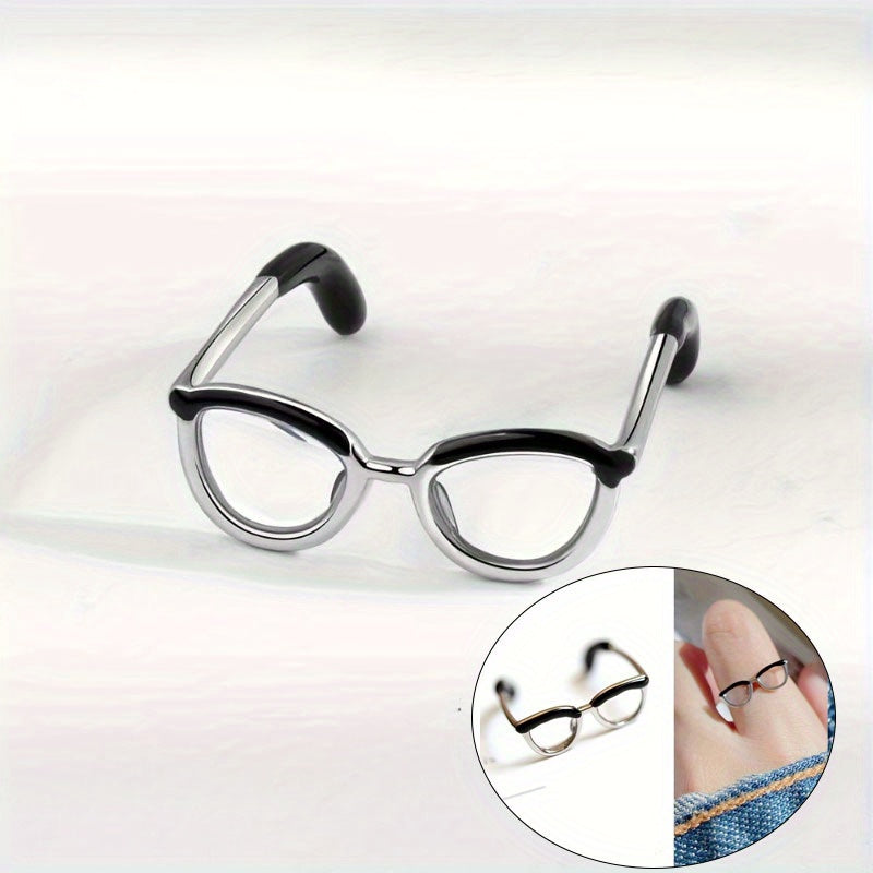 Funny Glasses Pattern Opening Ring Personalized Gift Ornament Accessory Jewelry