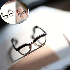 Funny Glasses Pattern Opening Ring Personalized Gift Ornament Accessory Jewelry