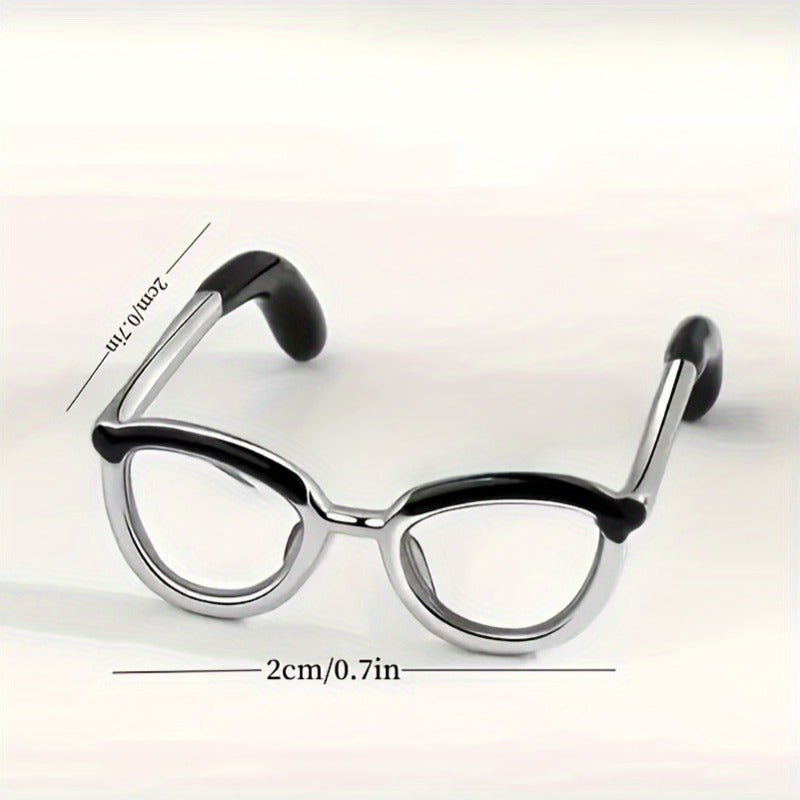 Funny Glasses Pattern Opening Ring Personalized Gift Ornament Accessory Jewelry