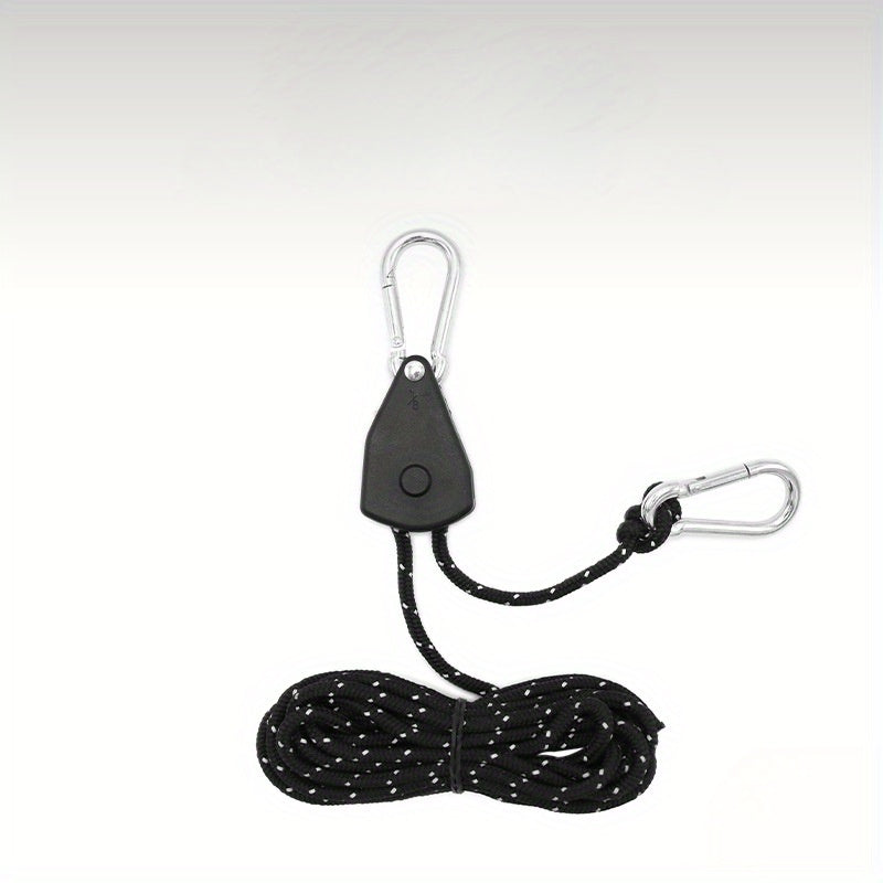 2pcs Camping Tent Canopy Rope Pulley Adjuster Reflective Rope