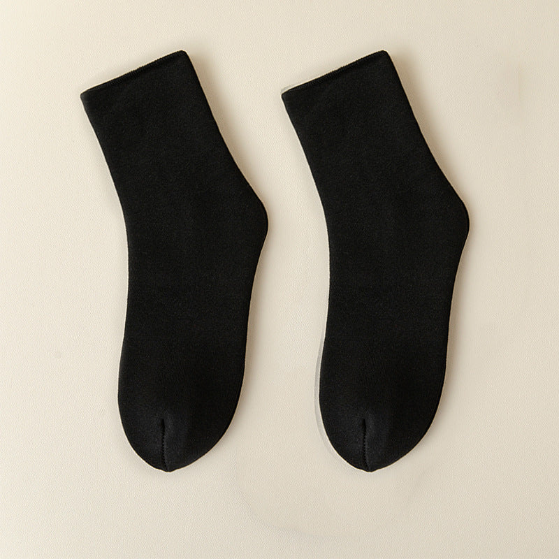 Men's Fleece Lined Snow Socks - Winter Outdoor Warm Floor Socks