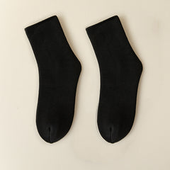 Men's Fleece Lined Snow Socks - Winter Outdoor Warm Floor Socks