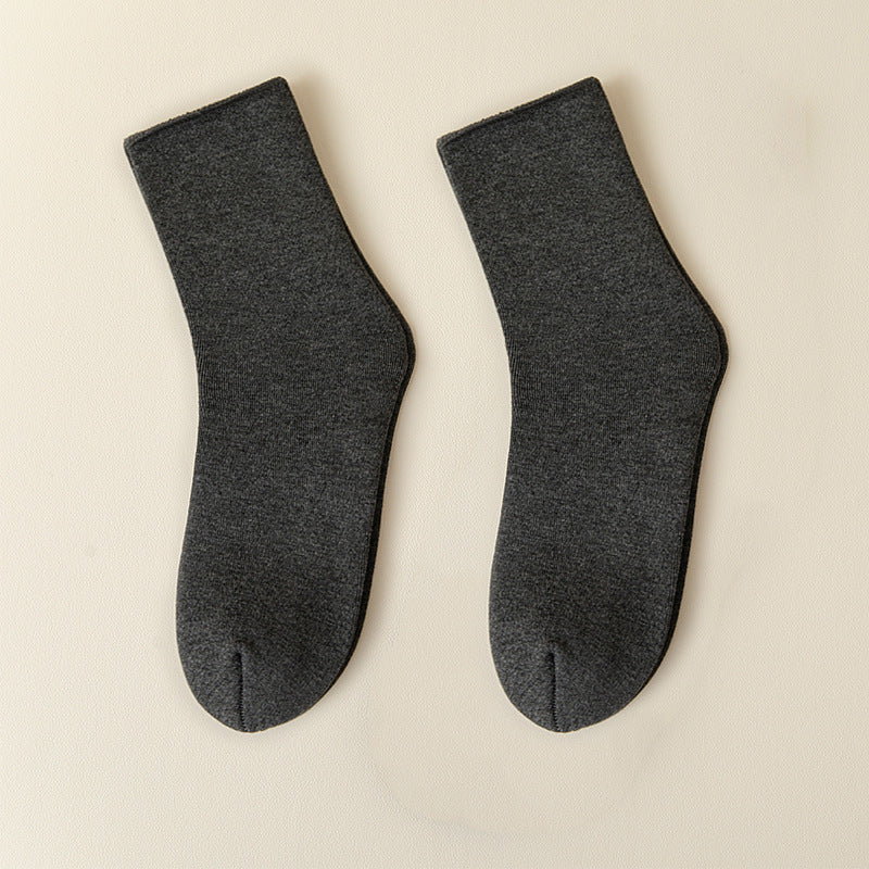 Men's Fleece Lined Snow Socks - Winter Outdoor Warm Floor Socks