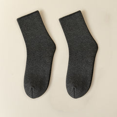 Men's Fleece Lined Snow Socks - Winter Outdoor Warm Floor Socks