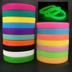 Luminous Silicone Bracelet Wordless Solid Hand Ring Identification