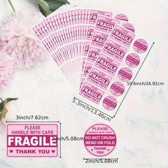 100pcs Fragile Handle With Care Stickers for Mailing Carton Envelope