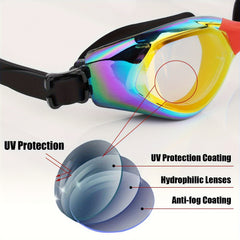 Waterproof Anti Fog Swim Goggles for Adults - Women and Men